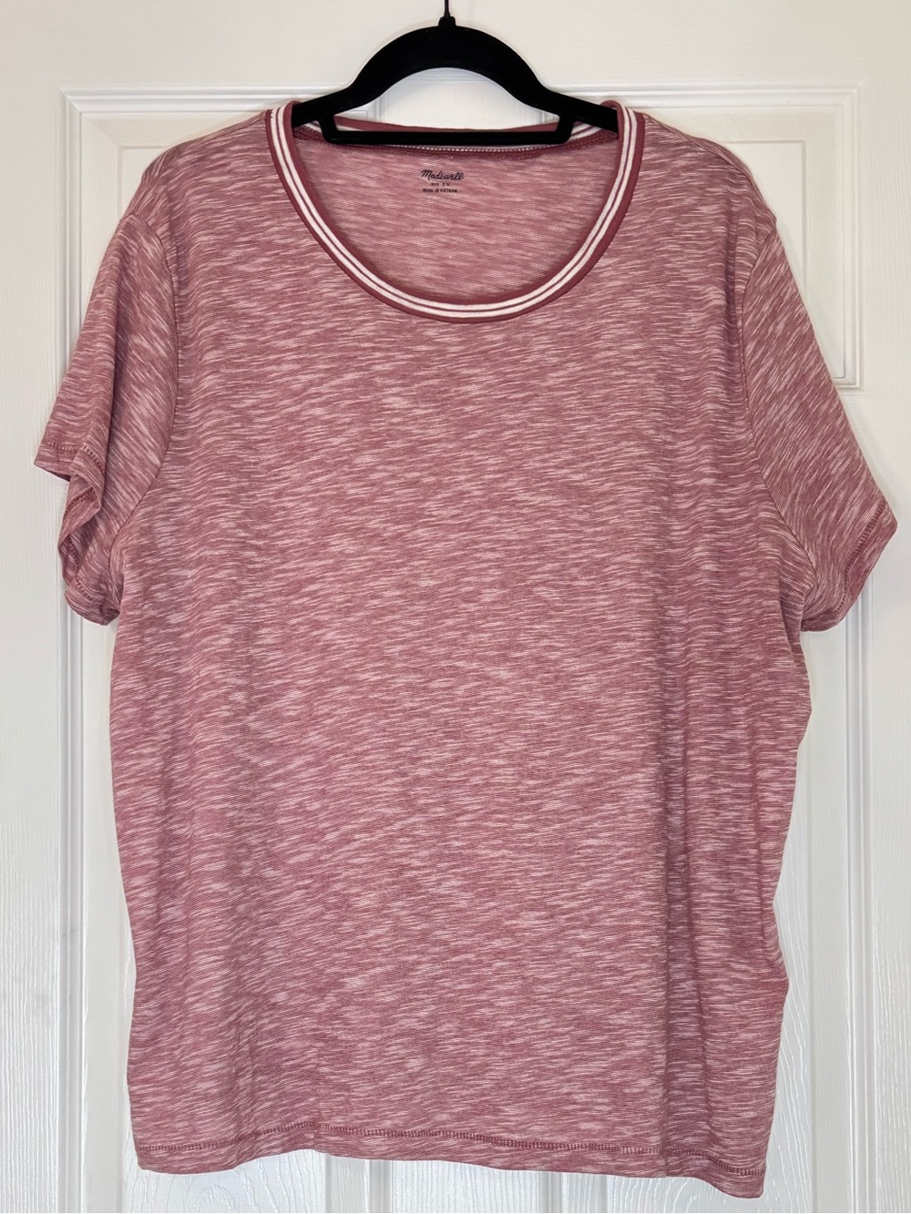 Madewell 100% Cotton Whisper Cotton Ringer Tee in Stripe